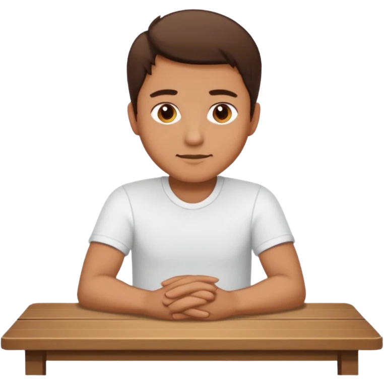 Man sitting on a table emoji