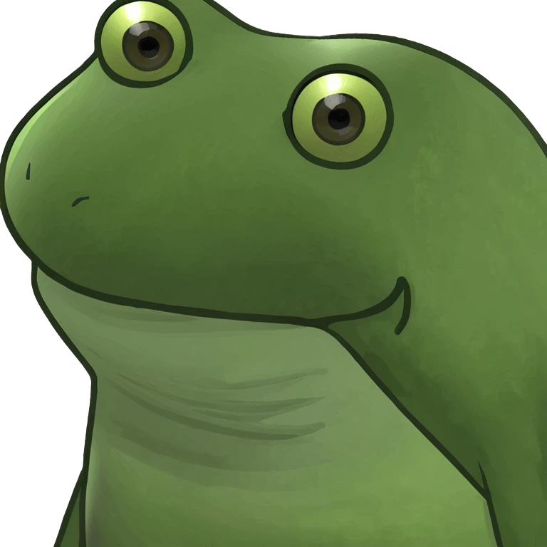 Frog laying out emoji