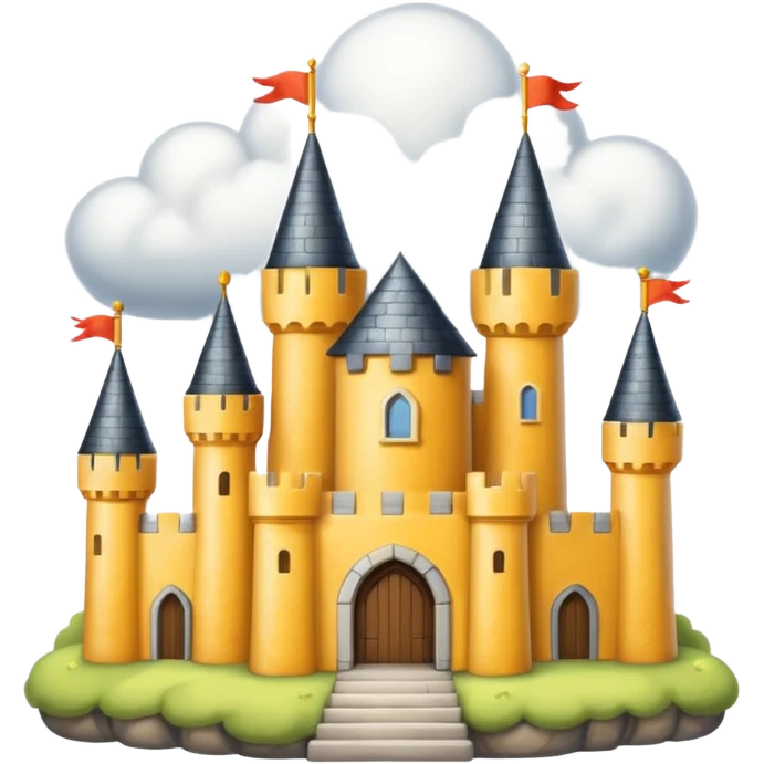 cloud yellow castle emoji