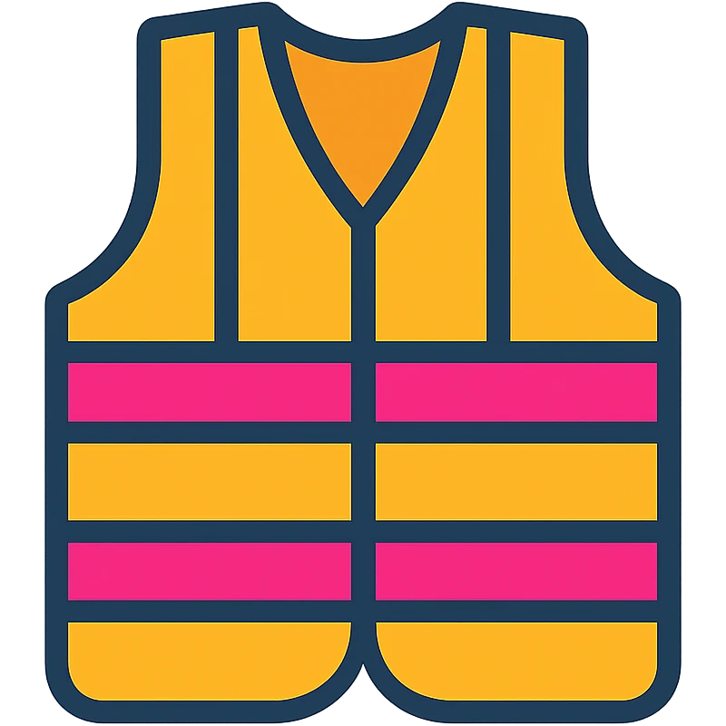 flat icon style safety vest emoji