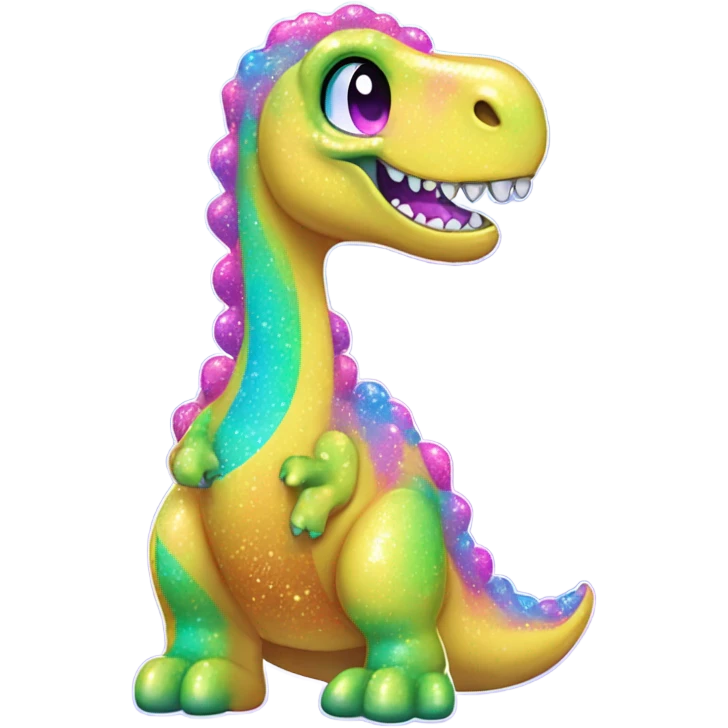 Lisa frank glitter water dinosaur  emoji