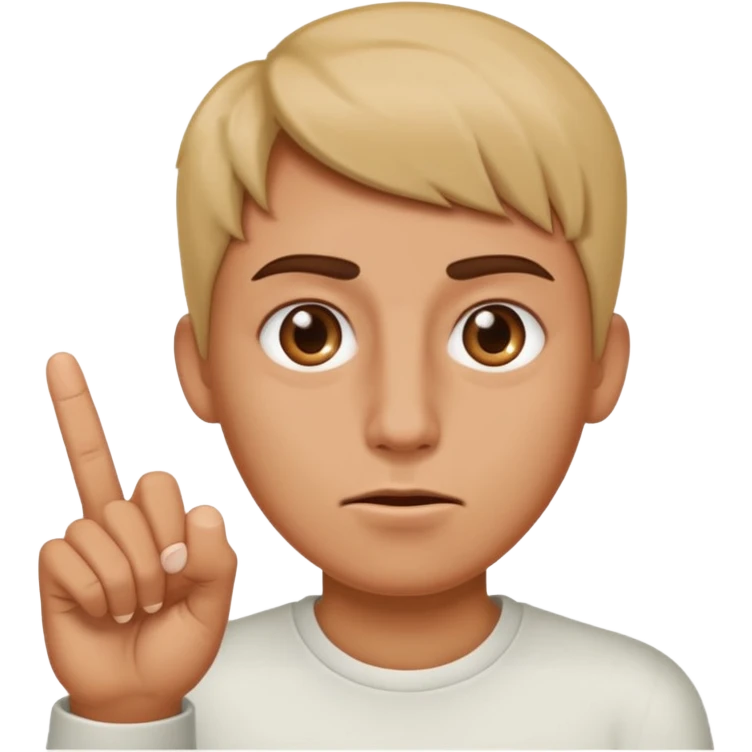 Rolling eyes w the middle finger out emoji