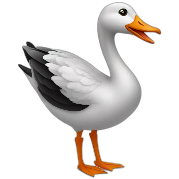 fancy goose drinking wine emoji