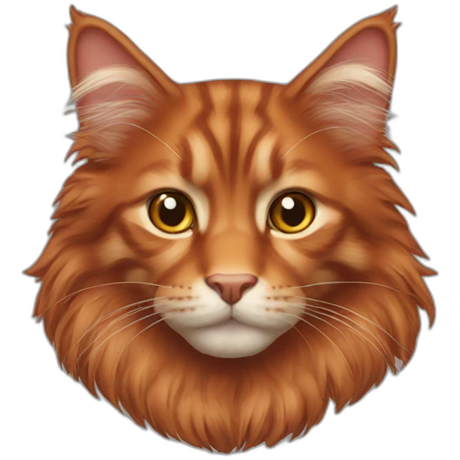 Red Main coon emoji