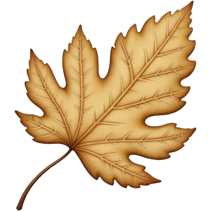 beige fall leaf emoji