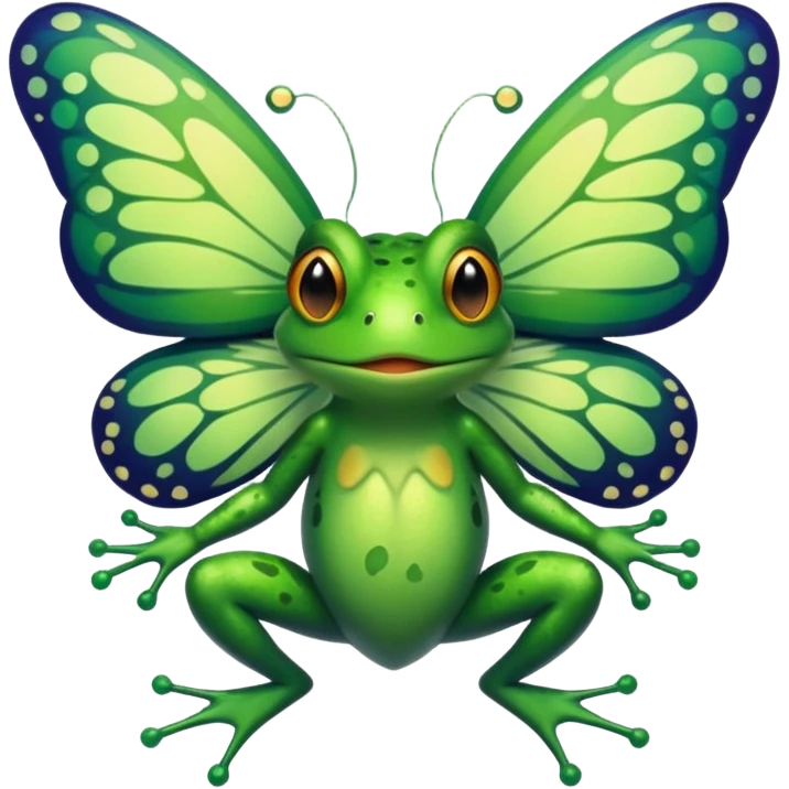 Frog with butterfly wings  emoji