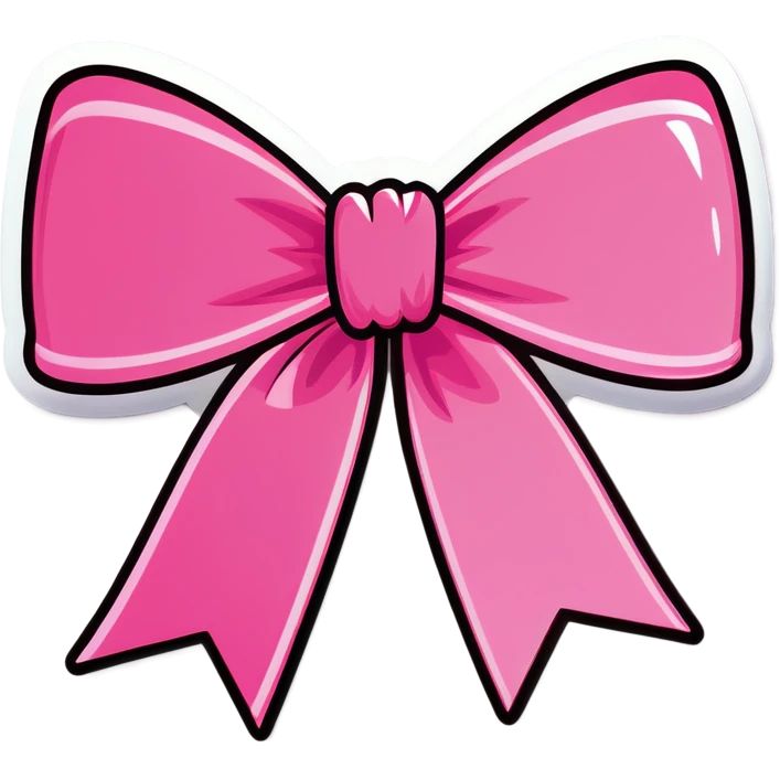Pink bow emoji