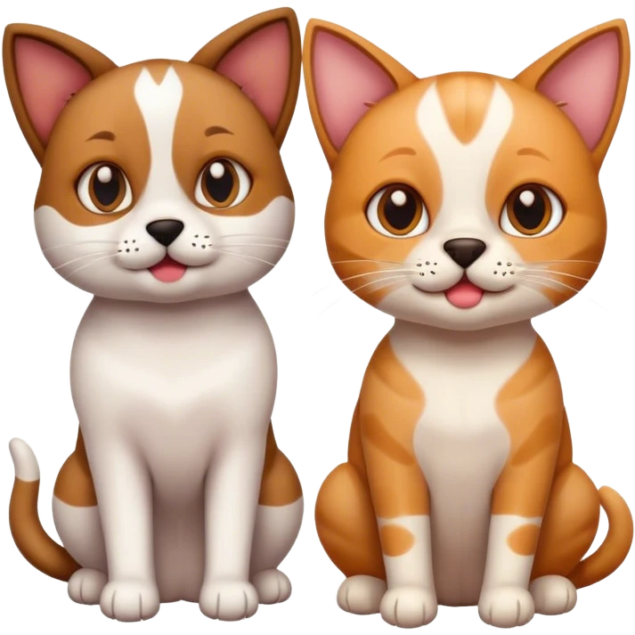 Dog and cat emoji
