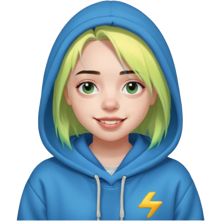 Billie eilish wearing hit me hard and soft hoodie  emoji