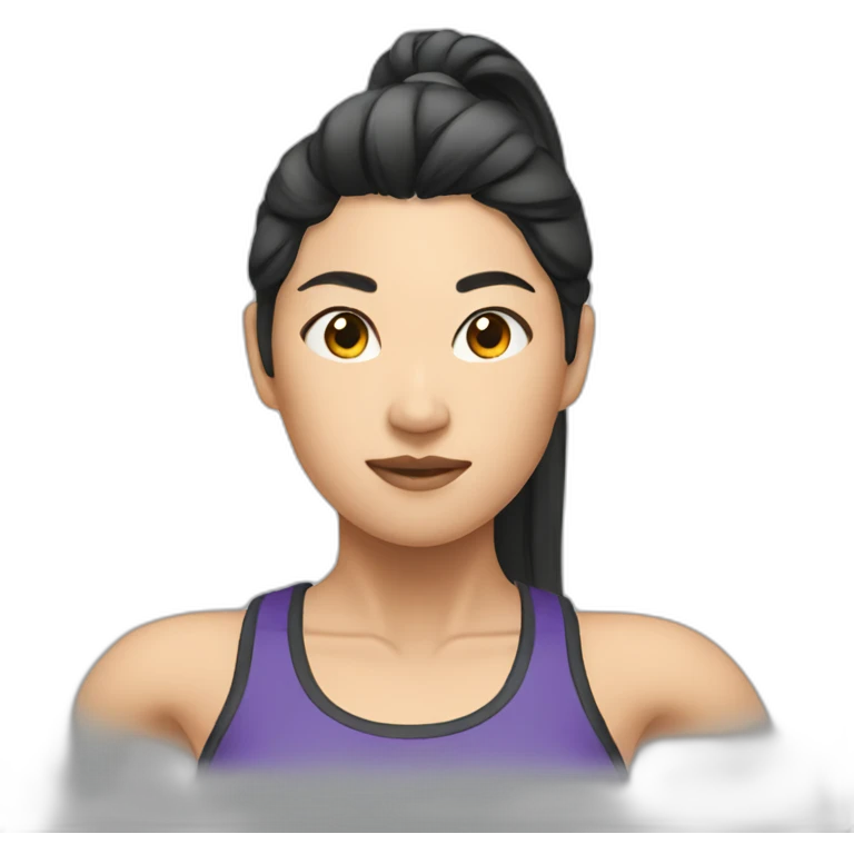 Asian Women strong gym emoji