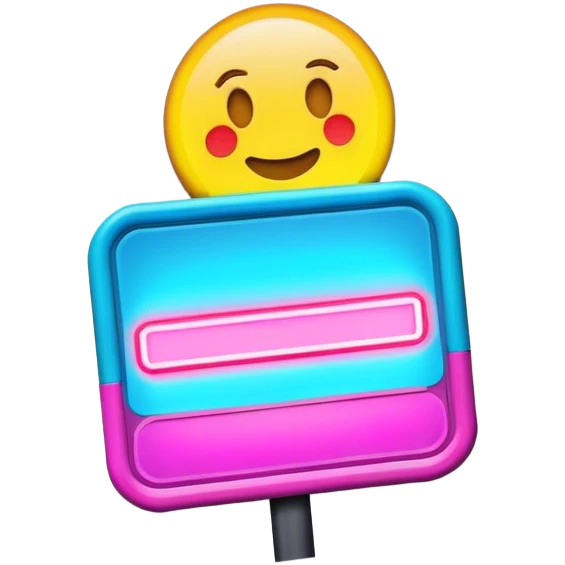 Neon signboard emoji