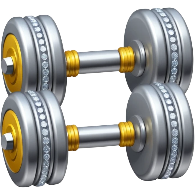 a gym dumbbell with sparkles emoji