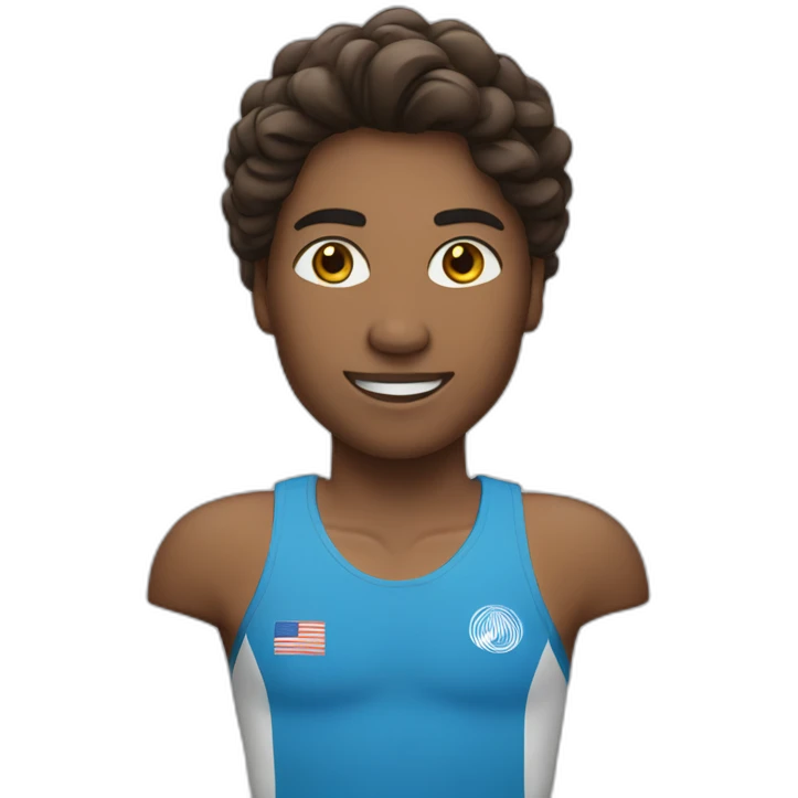 Un athlete olympique brun emoji