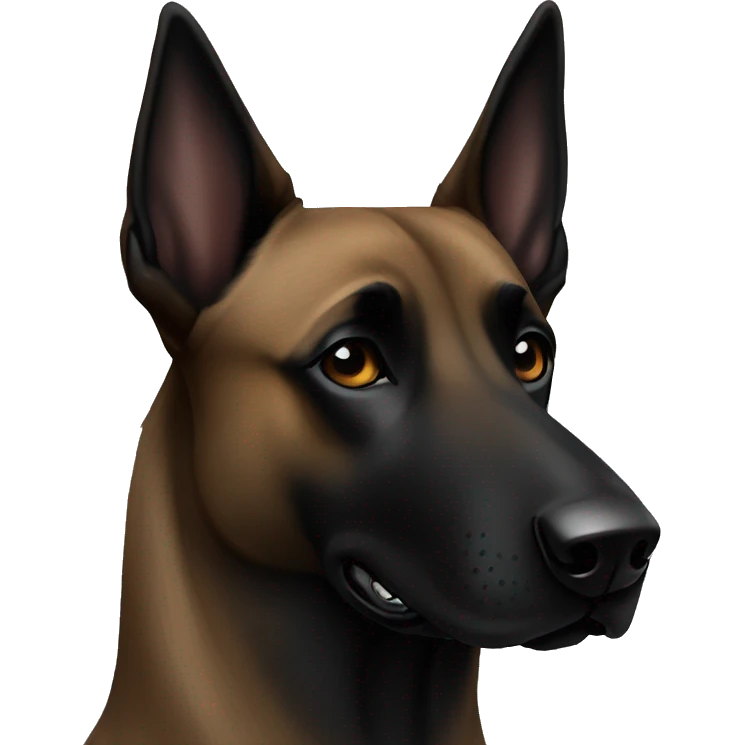 Black belgian malinois Head  emoji