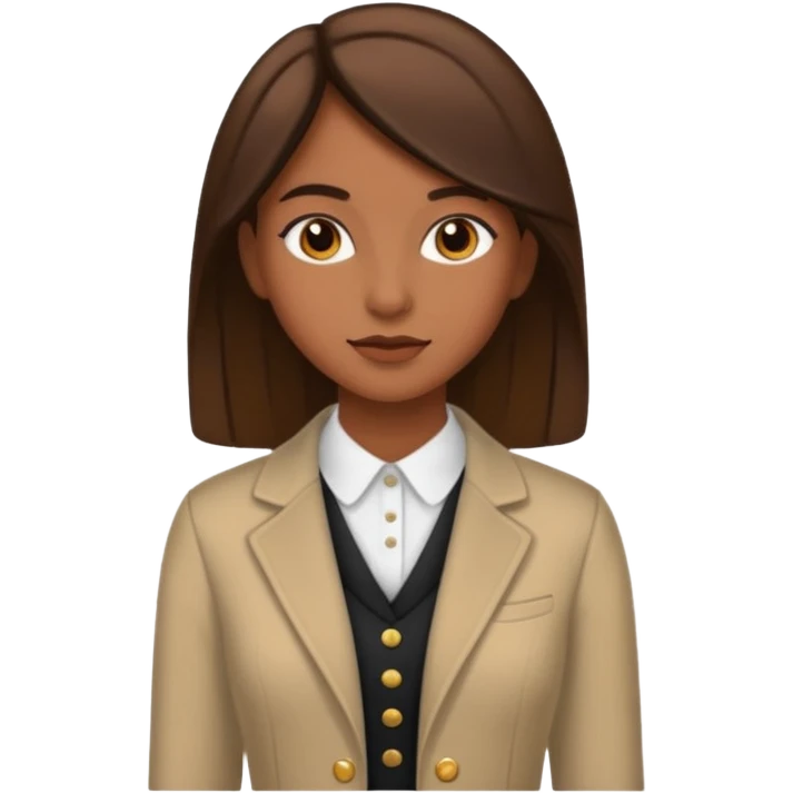 Mujer adolescente morena con ropa super elegante emoji