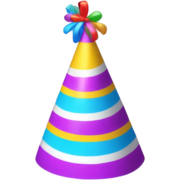 1 colorful birthday party hat emoji