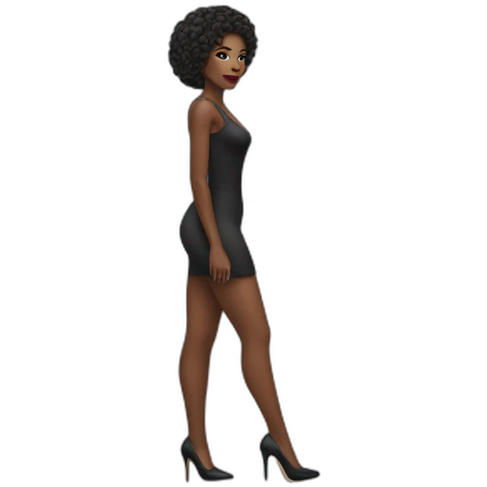 Black woman in heels emoji