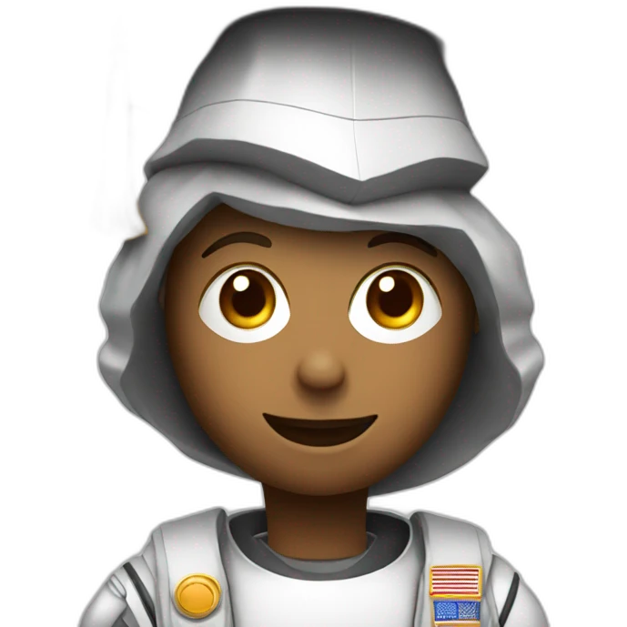 An astronaut with graduation hat emoji