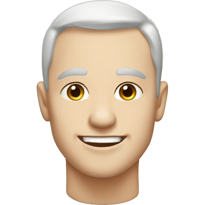smiling portrait shaved pale male  emoji