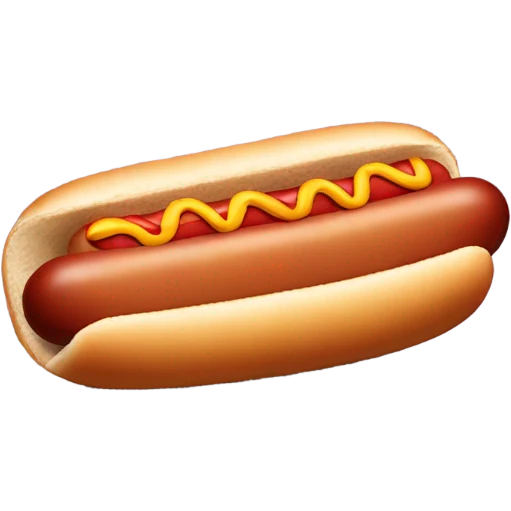 A actual hot dog emoji
