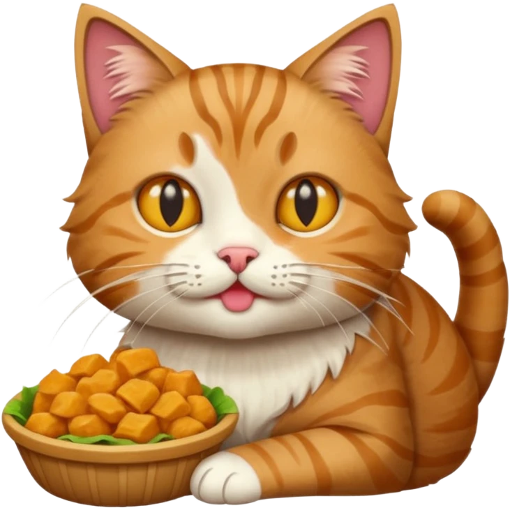 Cat eating a cat emoji