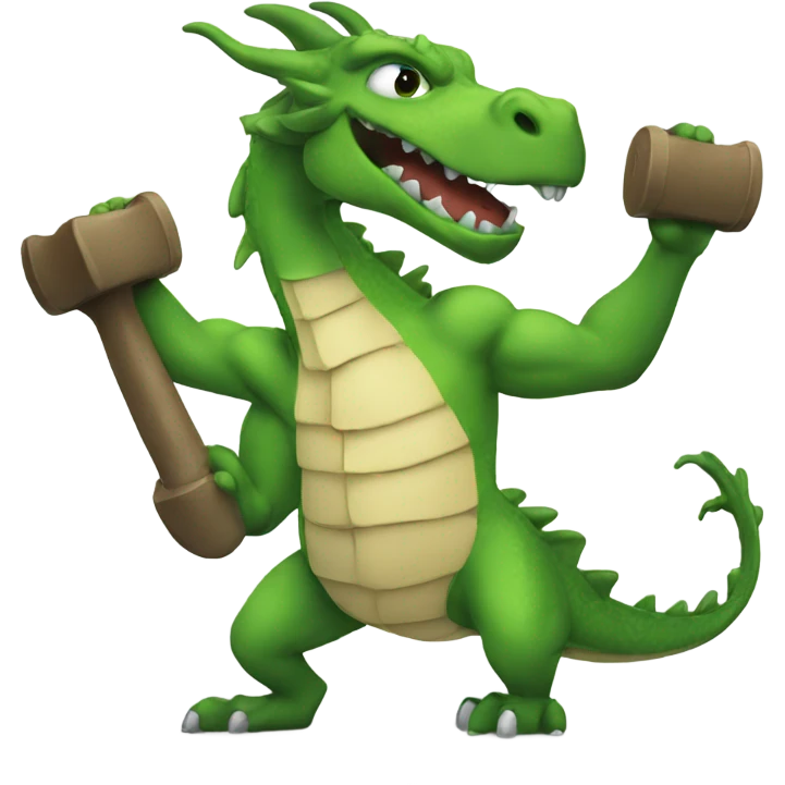 Dragon working out  emoji