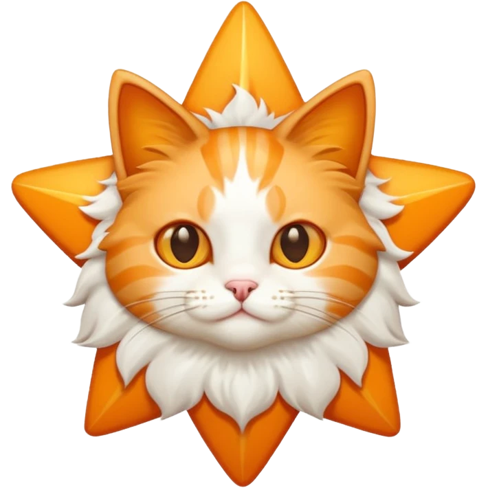 A cat inside of a star ⭐️  emoji