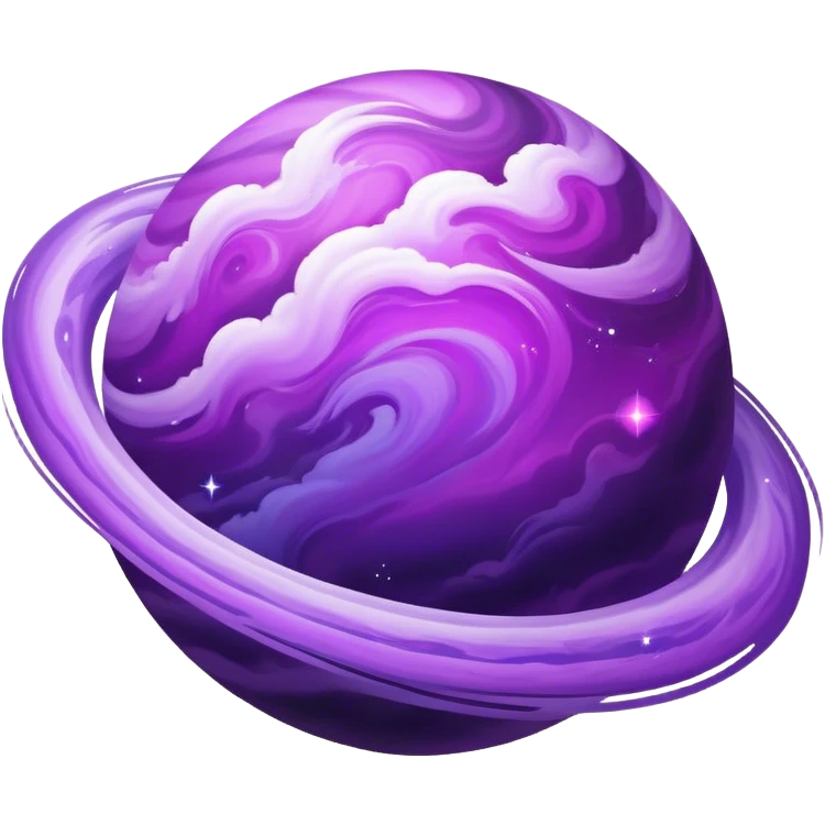 Purple mystical planet  emoji