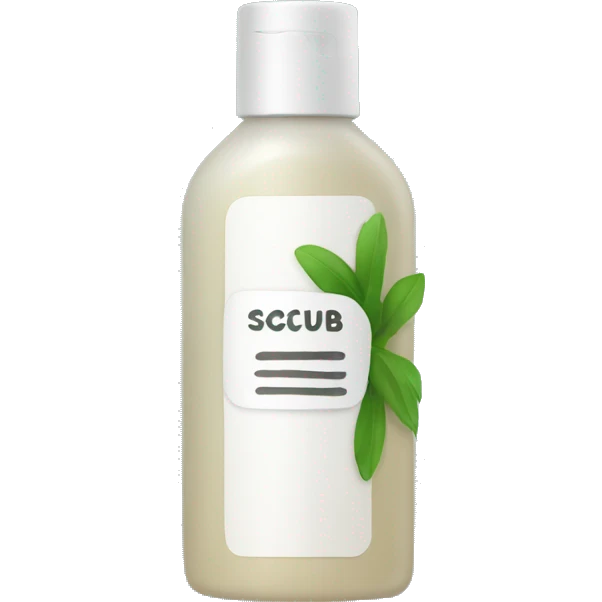 bottle of scalp scrub emoji