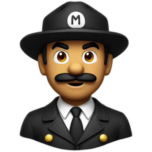Mario noir emoji