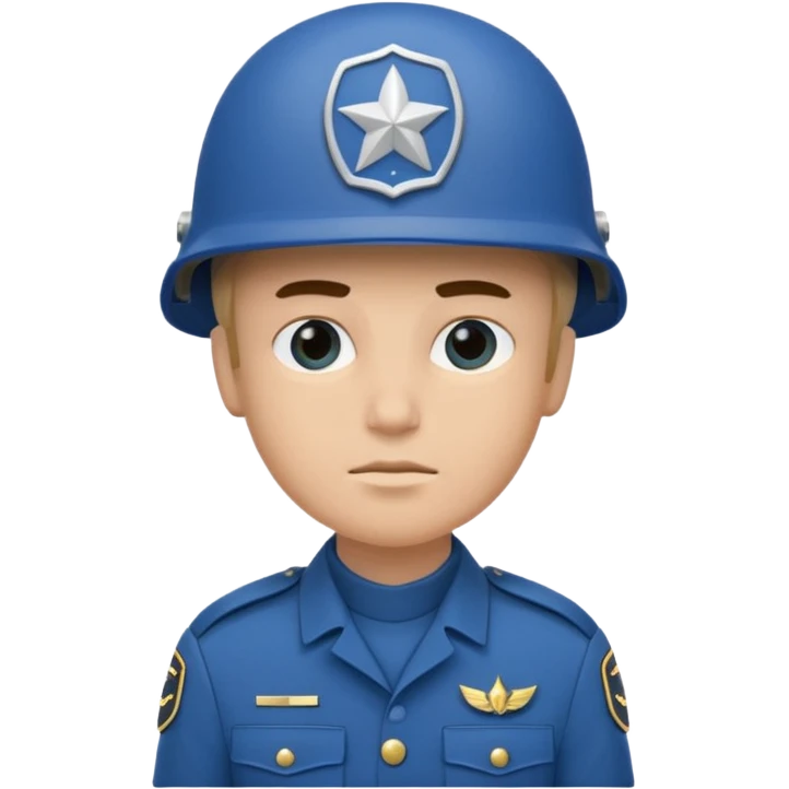 blue uniformed soldier emoji