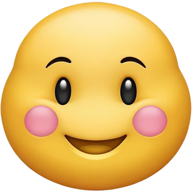 The regular smiley face emoji but chubby  emoji