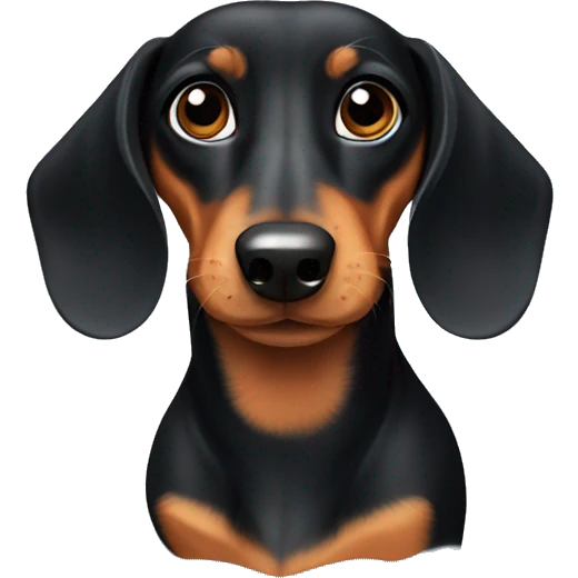 Black and tan dachshund  emoji