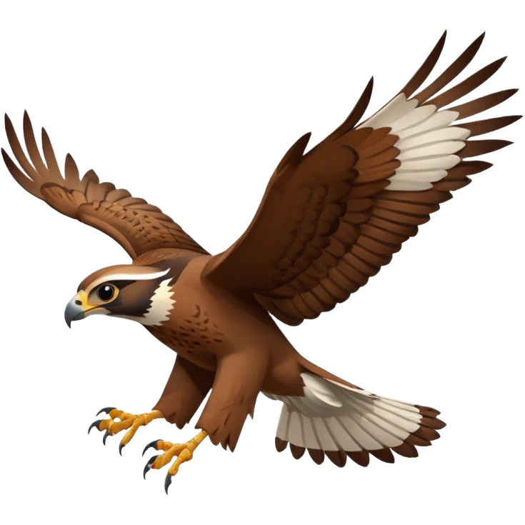 falcon gliding above, inspired by Puy du Fou bird performances emoji