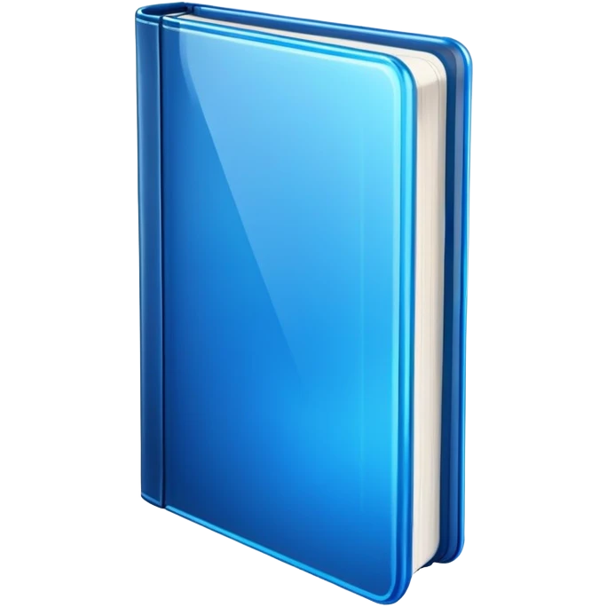 dark neon blue glass book emoji