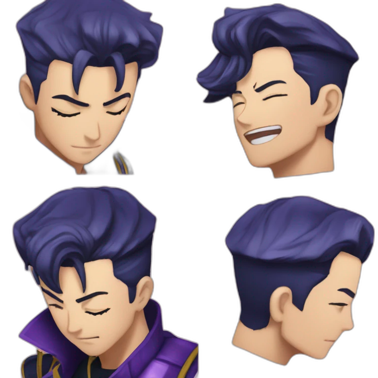 Josuke Higashikata kiss a Milei emoji