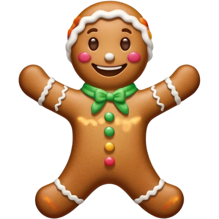 christmas gingerbread man emoji