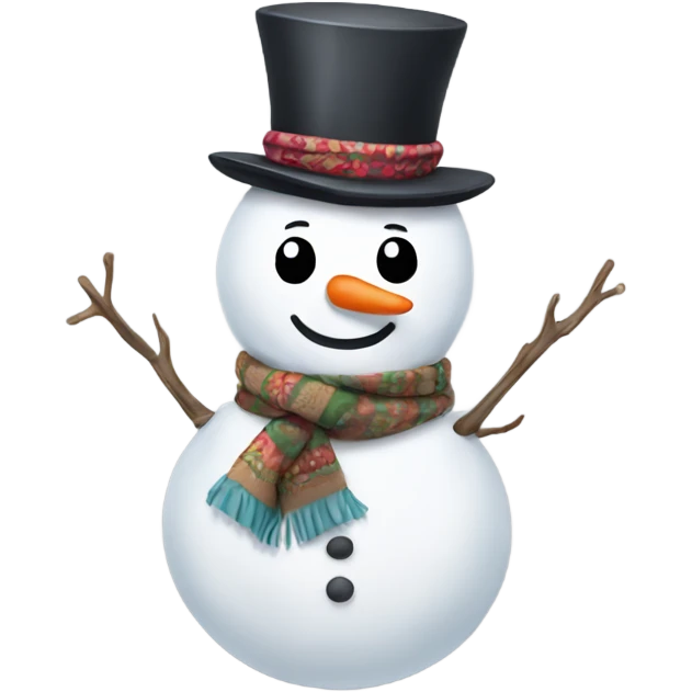Snowman with a scarf emoji