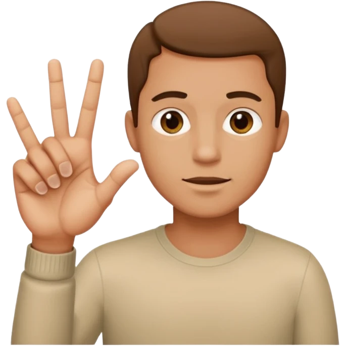 Men shows on fingers 23 emoji