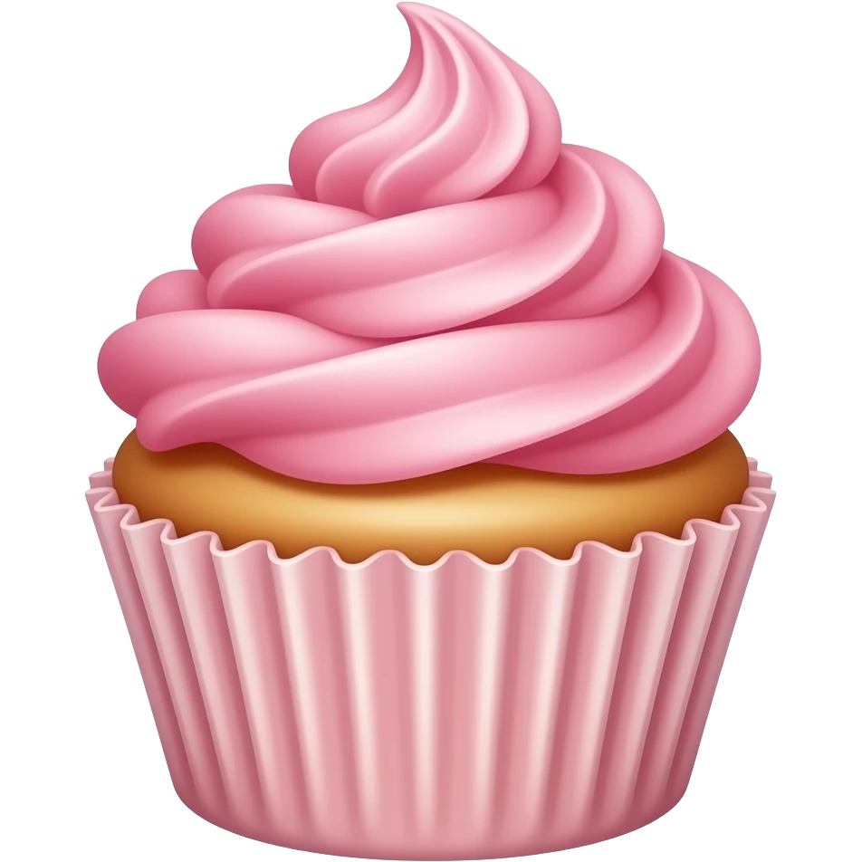 Cupcake with pink icing emoji