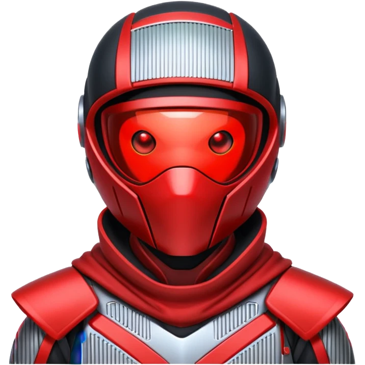 advanced hooded ninja robot emoji