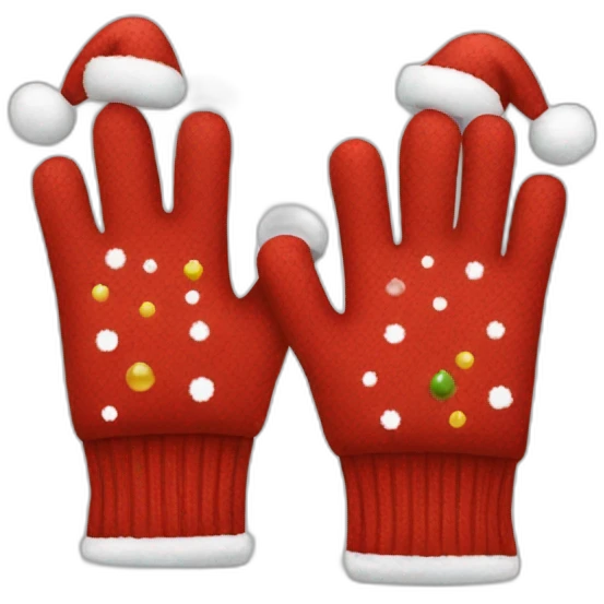Christmas gloves emoji