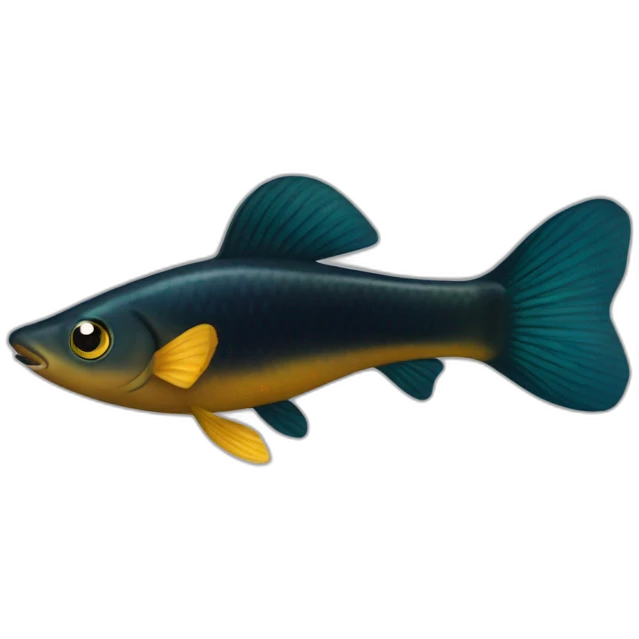 Black guppy emoji