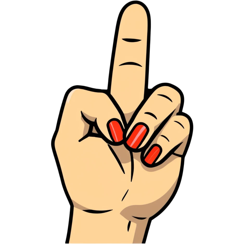 middle finger hand gesture emoji