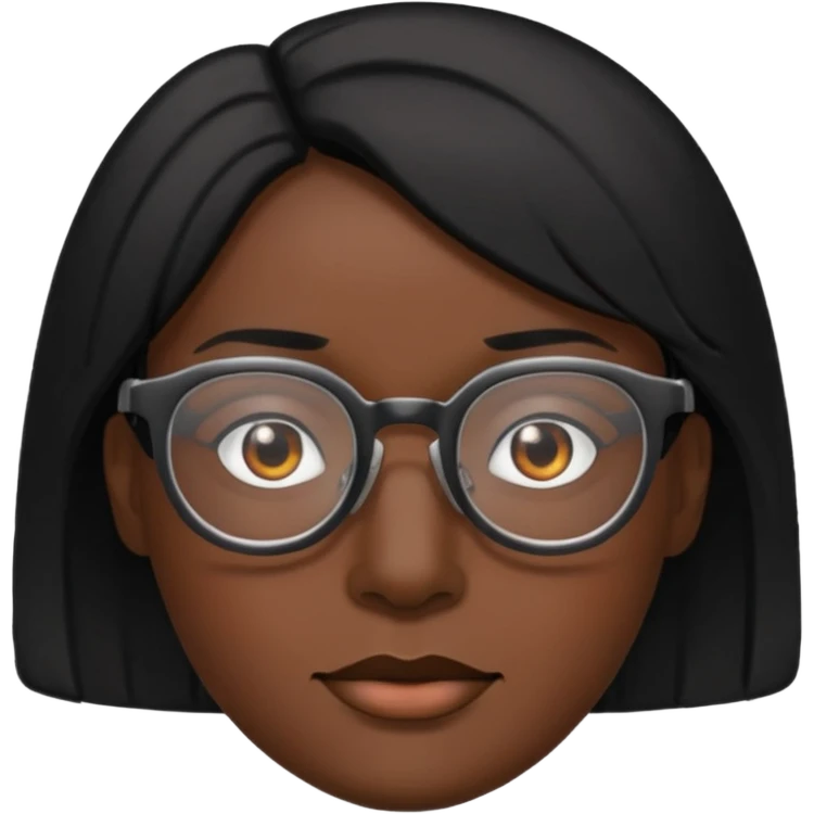 Armpit nook black hair glasses emoji