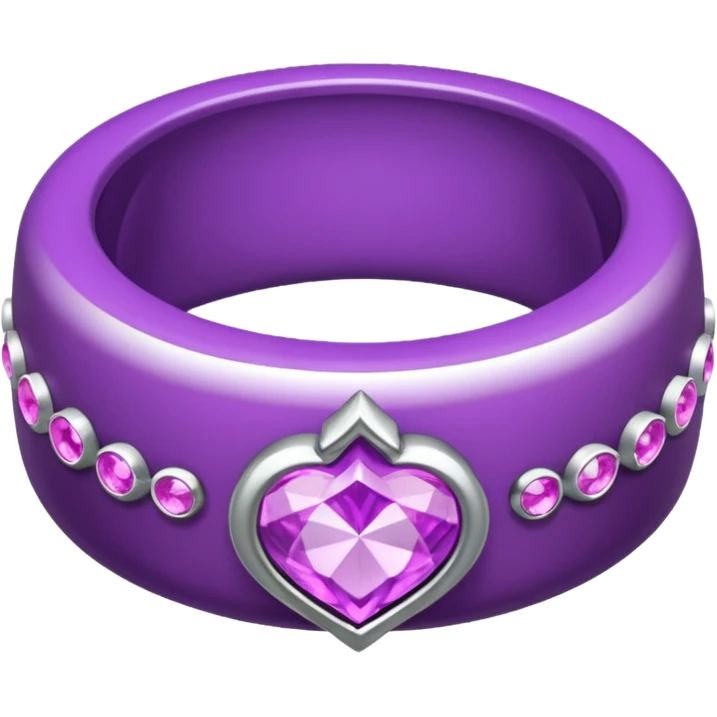anel de casamento branco e roxo emoji