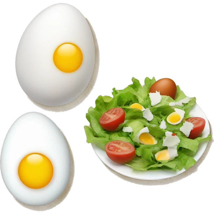 scrembled eggs and a salad emoji
