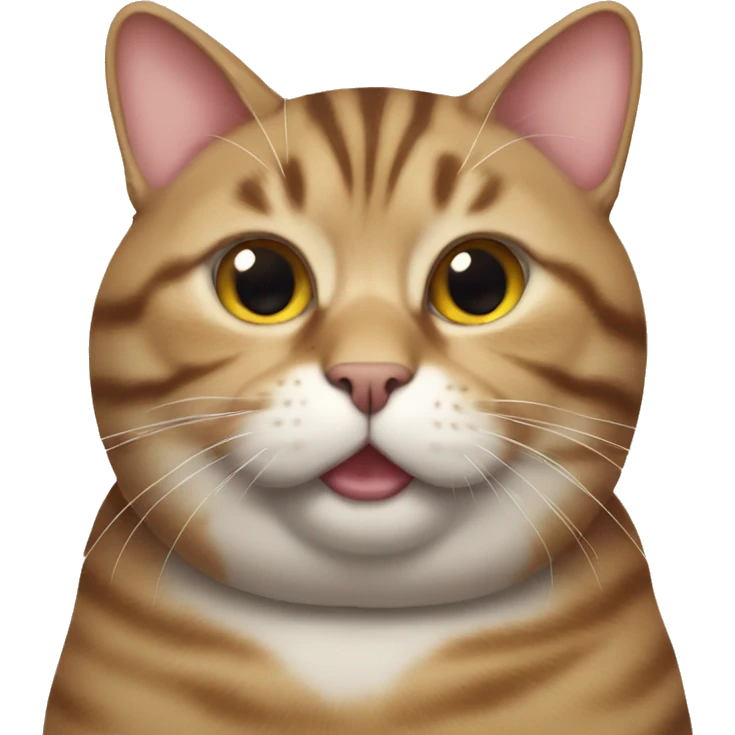 Extremely fat tabby cat emoji