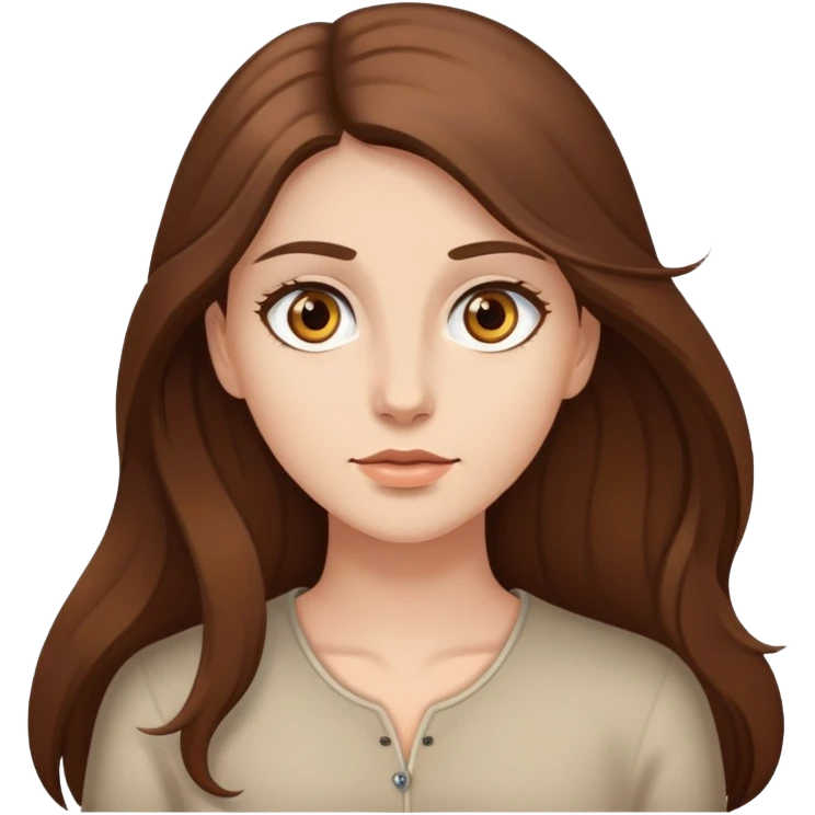 Femme à la peau claire et aux yeux marron. Elle a les cheveux long et de couleur châtain. Elle cherche quelque chose  emoji