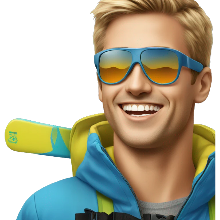 sunglasses on ski emoji